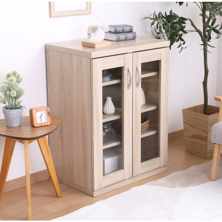 食器棚 おしゃれ 北欧 安い キッチン 収納 棚 ラック 木製 大容量 カップボード ダイニングボード ホワイトウォッシュ 幅60 奥行40 高さ80 Kag Woods 通販 Yahoo ショッピング