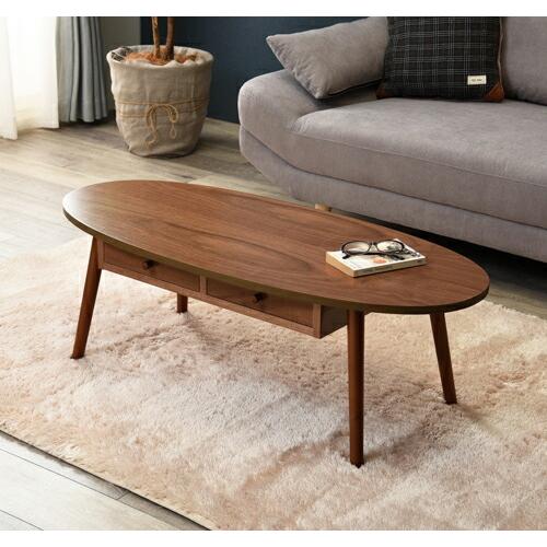 ソファテーブル　円卓　コーヒーテーブル　収納　木製　円形　 下部棚付き　リビング ローテーブル センターテーブル ちゃぶ台 木製 おしゃれ 北欧 リビング