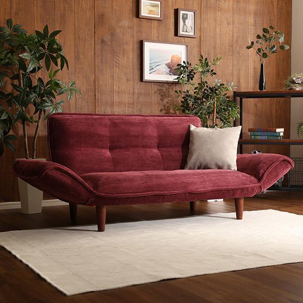 すずらん コンパクト ソファー 1.5人掛け 〔ピンク〕 幅111cm 着脱式