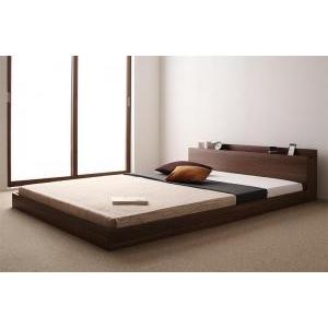 シングルベッド 一人暮らし マットレス付き ローベッド ロータイプ 低い 宮 棚 携帯 メガネ リモコン 収納 コンセント スマホ 充電 電気 ヴィンテージ