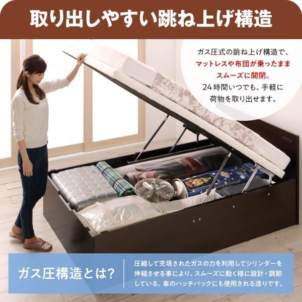 【メール便】 シングルベッド 一人暮らし マットレス付き 跳ね上げ式ベッド ガス圧 ベッド下 収納付き 大容量 コンセント 収納 スマホ 充電 電気 モダン 【KUE1350859809】(49210円)