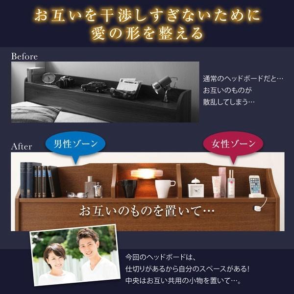 セミダブルベッド 一人暮らし マットレス付き ローベッド 低い 宮 棚 携帯 リモコン 収納 照明 読書 ライト 電気 コンセント スマホ 充電 ヴィンテージ_9