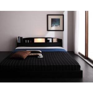 ベッド シングル ローベッド 低い 宮付き 枕元 棚 携帯 スマホ メガネ リモコン ラック ライト 読書 おしゃれ モダン 照明 国産ポケットCマットレス付き 普通丈