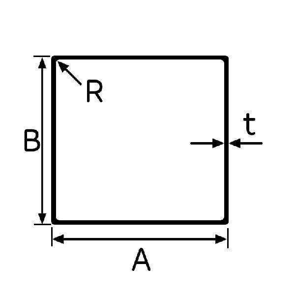 亜鉛メッキ角パイプ(正方形) 75mm×75mm×3.2mm　1005mm〜1500mm カット販売｜work-parts｜02