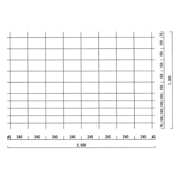 イノシシ・害獣侵入防止溶接金網柵（亜鉛メッキ鉄線）　　3.2×1300×2000　（５枚セット）｜work-parts