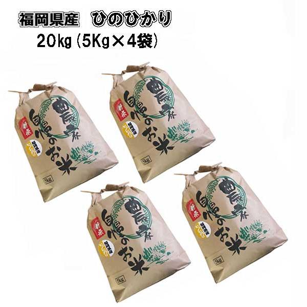 農家直送 福岡県産 ヒノヒカリ 玄米 20kg