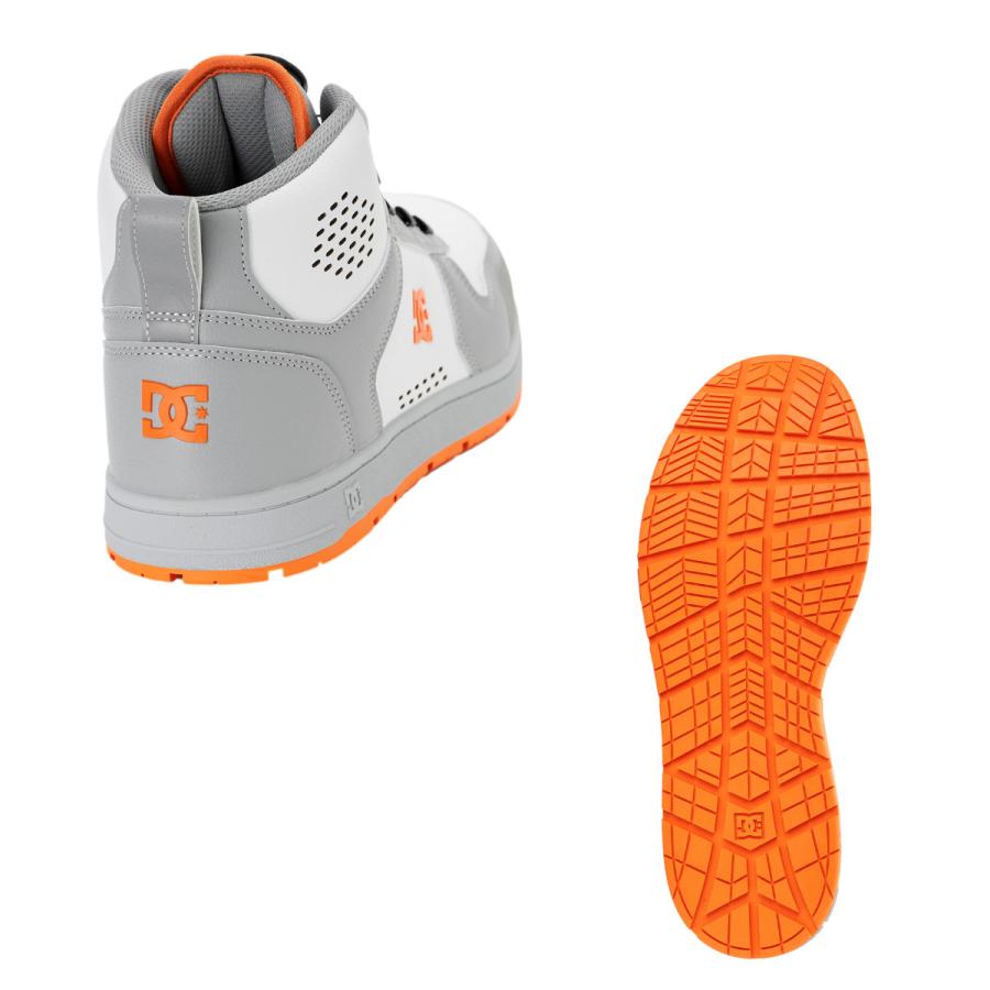 DC ダイヤル式 安全靴 スニーカー グレー オレンジ DP005701 DC SHOES メンズ PHACTOR HI DL プロテクティブスニーカー