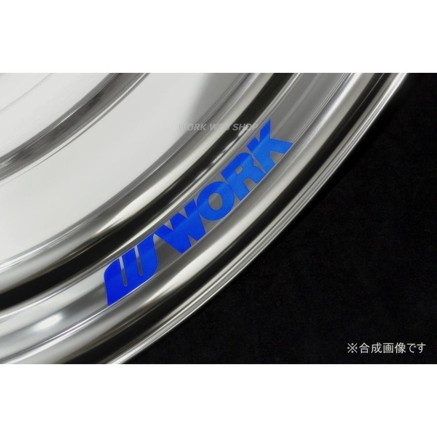 WORK(ワーク)  超ミニステッカー ロゴ抜き文字 幅 45mm x 2ヶ　色は ブルー / レッド / シルバー / ブラック / ホワイト / ゴールド より　ワンポイントに | WORK | 08