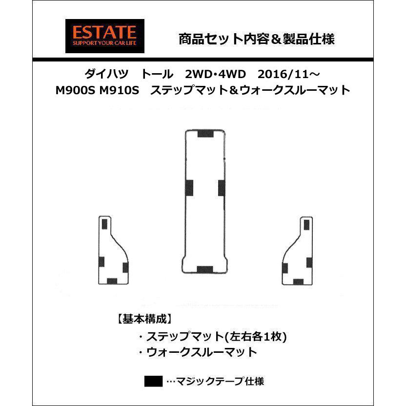 ダイハツ トール ステップマット ウォークスルーマット パーツ フロアマット｜work｜07