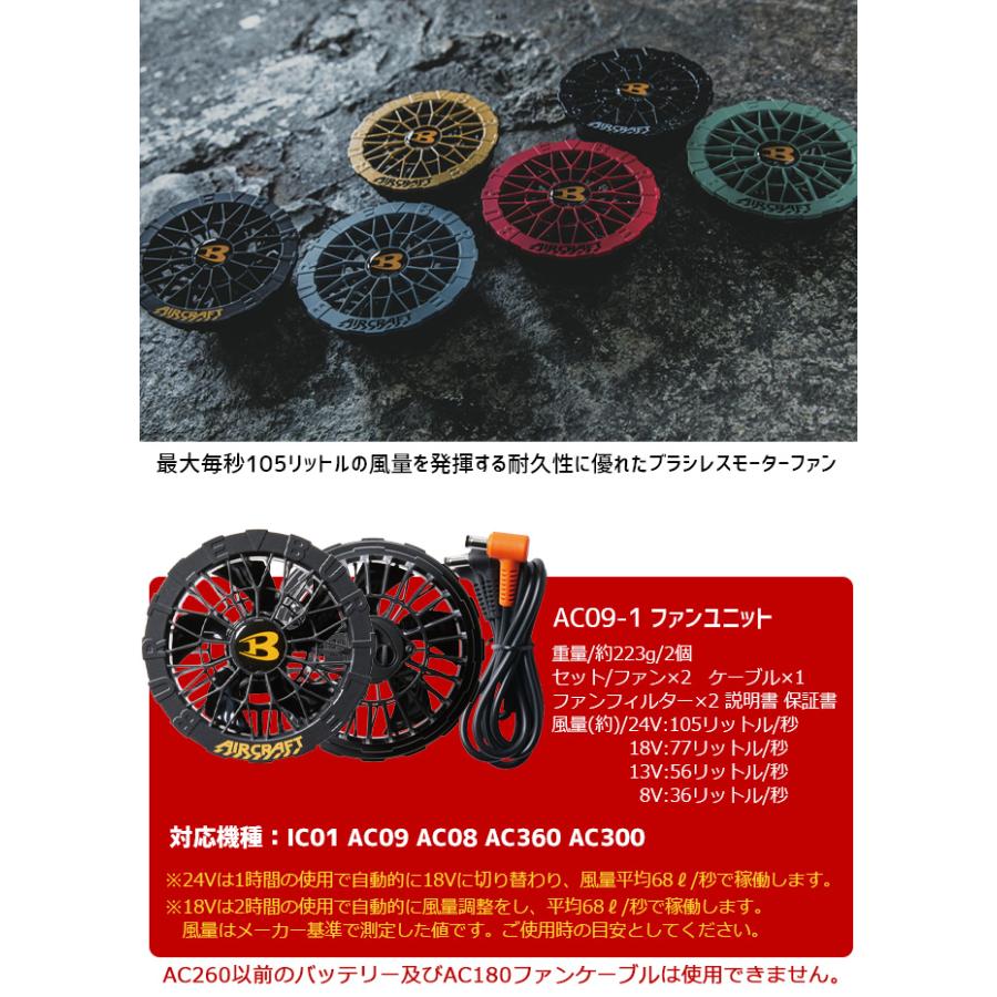 BURTLE バートル 2025年 新型 ファンユニット エアークラフト