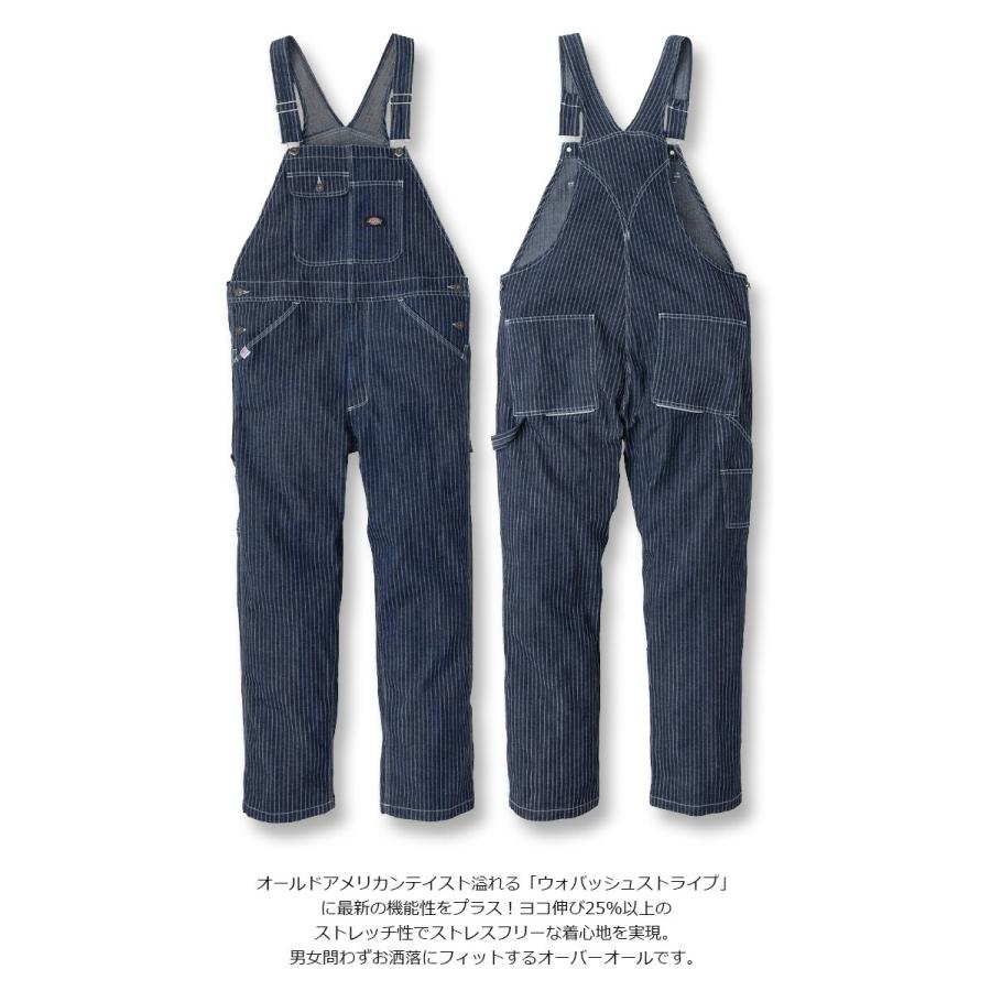 ディッキーズ ストレッチ ウォバッシュ オーバーオール D-699 メンズ レディース Dickies つなぎ サロペット カバーオール オールシーズン ワーク 作業服 作業着｜workcompany｜02