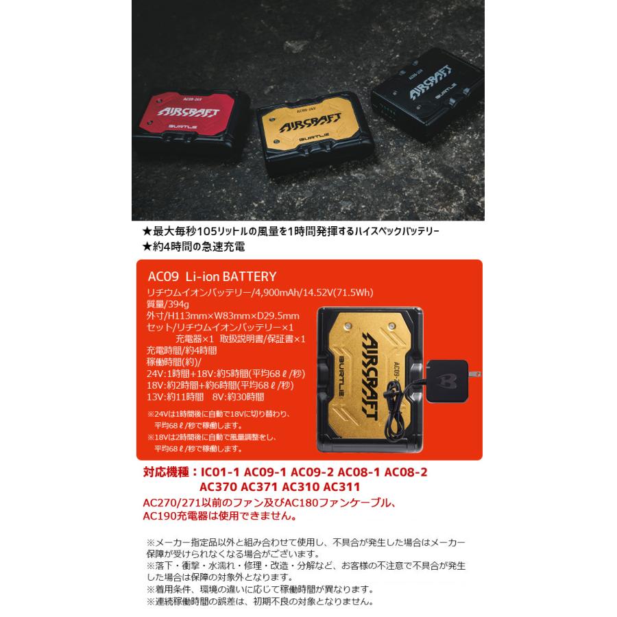 BURTLE AC09 Li-ion BATTERY & ACセット 24V