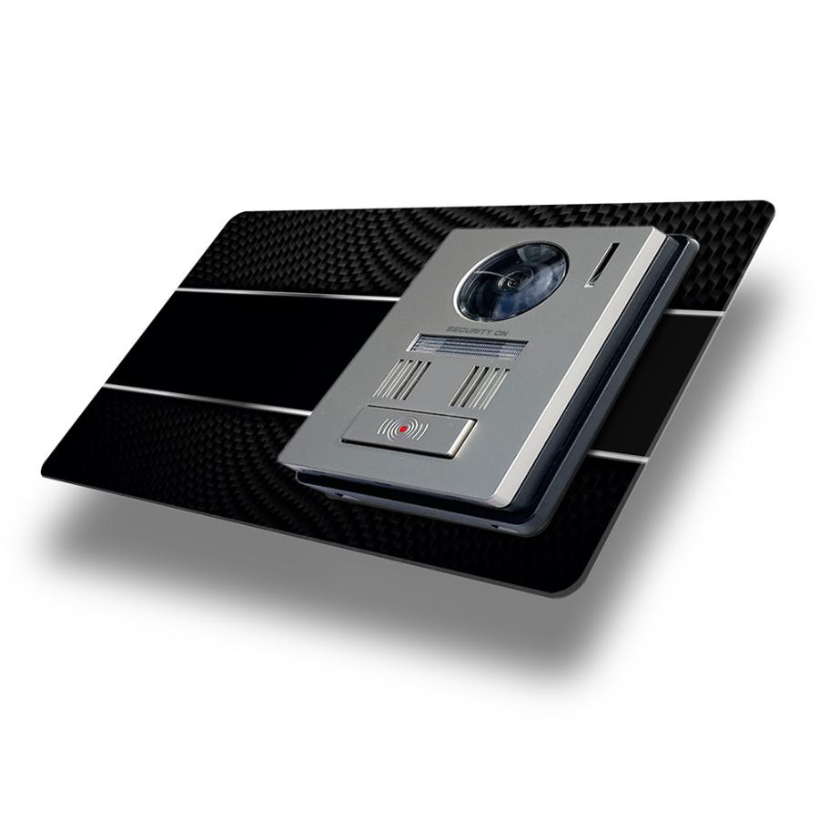 【MESEBOスマート】インターホン用アクセサリー 玄関周りをおしゃれに変える「着せ替え伝言ボード」アクリル素材 両面テープ付 日本製 (左右タイプ:カーボン調B) |  | 08