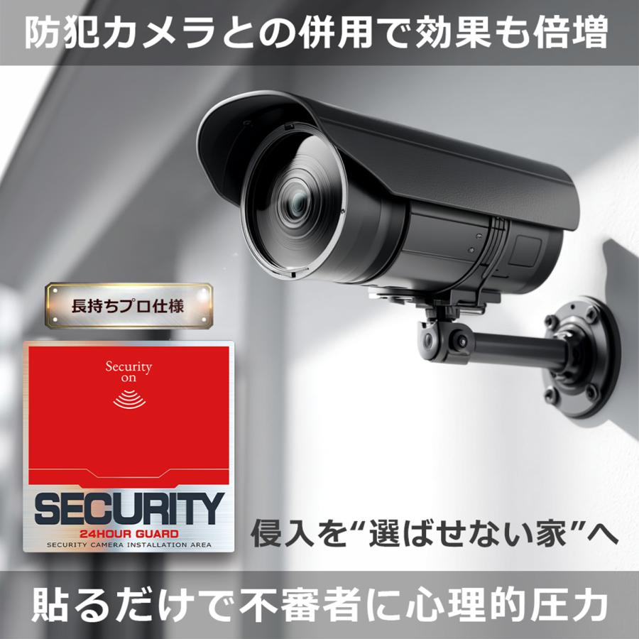 WORKER ワーカー防犯ステッカー （屋外内用：耐光/耐水/耐候） セキュリティシール  金属素材で色褪せにくく長持ち 日本製 120mm |  | 04