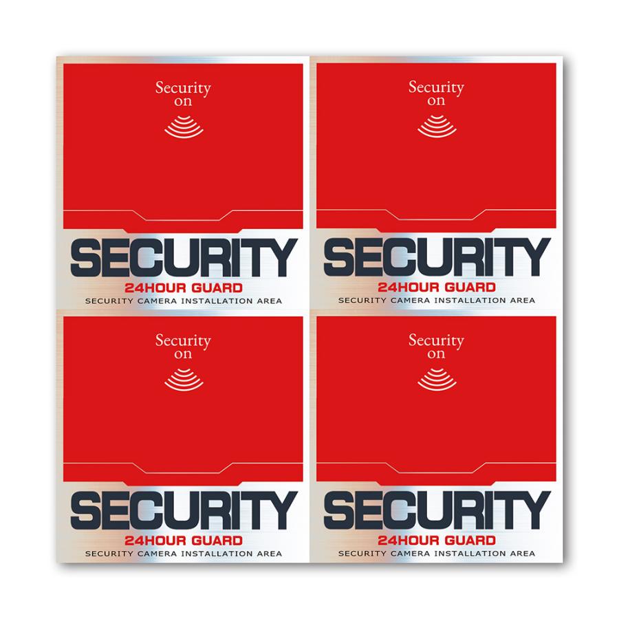 WORKER ワーカー防犯ステッカー （屋外内用：耐光/耐水/耐候） セキュリティシール  金属素材で色褪せにくく長持ち 日本製  (4面) |  | 19