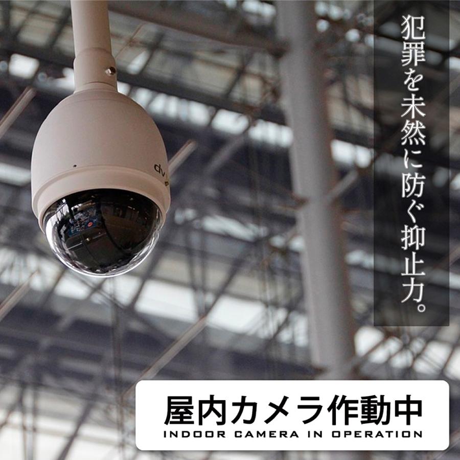 【DESIGNZ】ワーカー防犯アクリルステッカー (屋内カメラ作動中) (屋外内用：耐光/耐水/耐候)  アクリル素材で色褪せにくく長持ち 日本製 145mm×32mm |  | 05