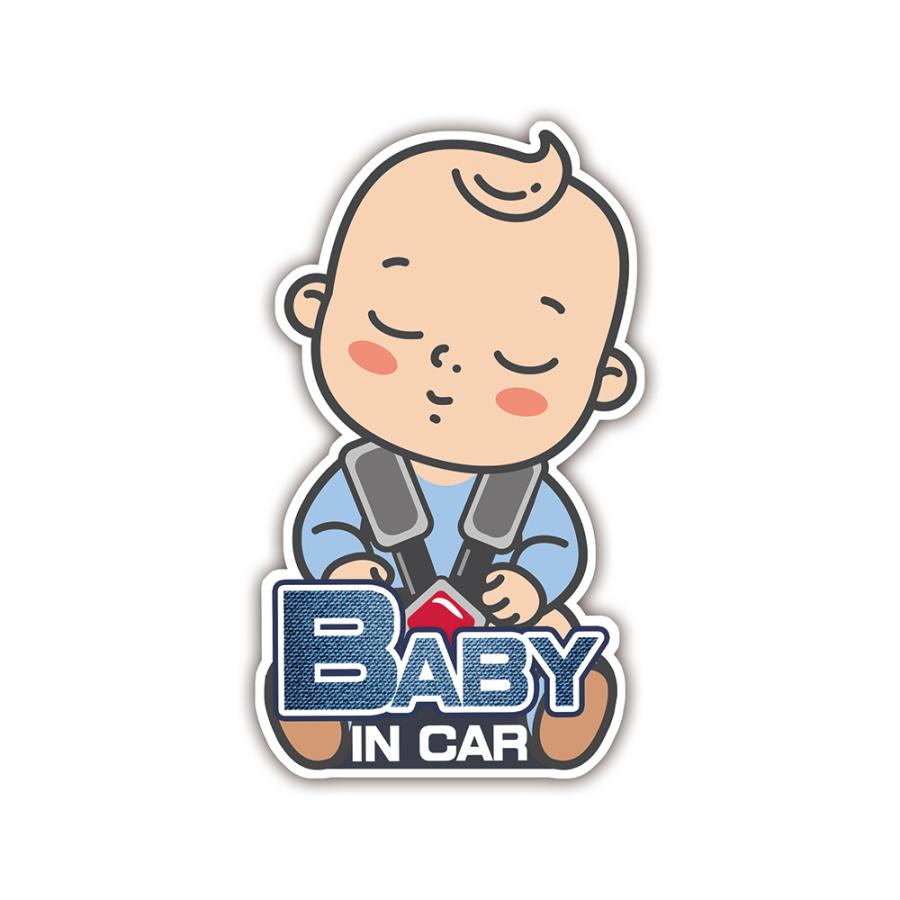 【DESIGNZ】 ワーカー強磁マグネットシート BABY IN CAR「赤ちゃんが乗っています」(屋外内用：耐水/耐候) 日本製 | 