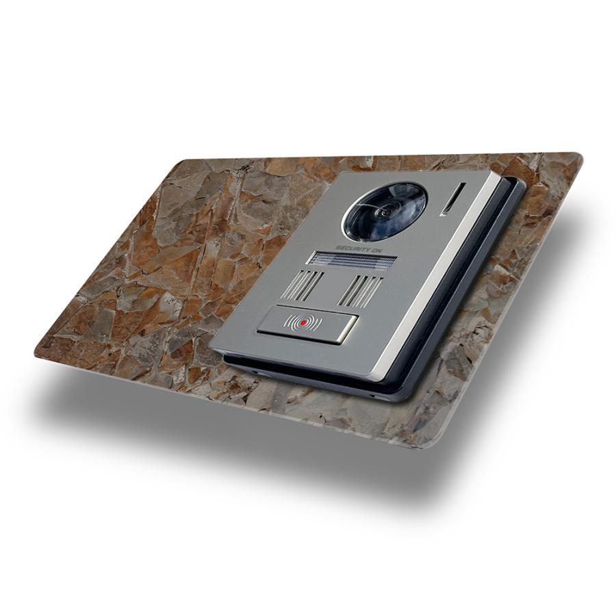 【MESEBOスマート】インターホン用アクセサリー 玄関周りをおしゃれに変える「着せ替え伝言ボード」アクリル素材 両面テープ付 日本製 (左右タイプ:大理石調B) |  | 08