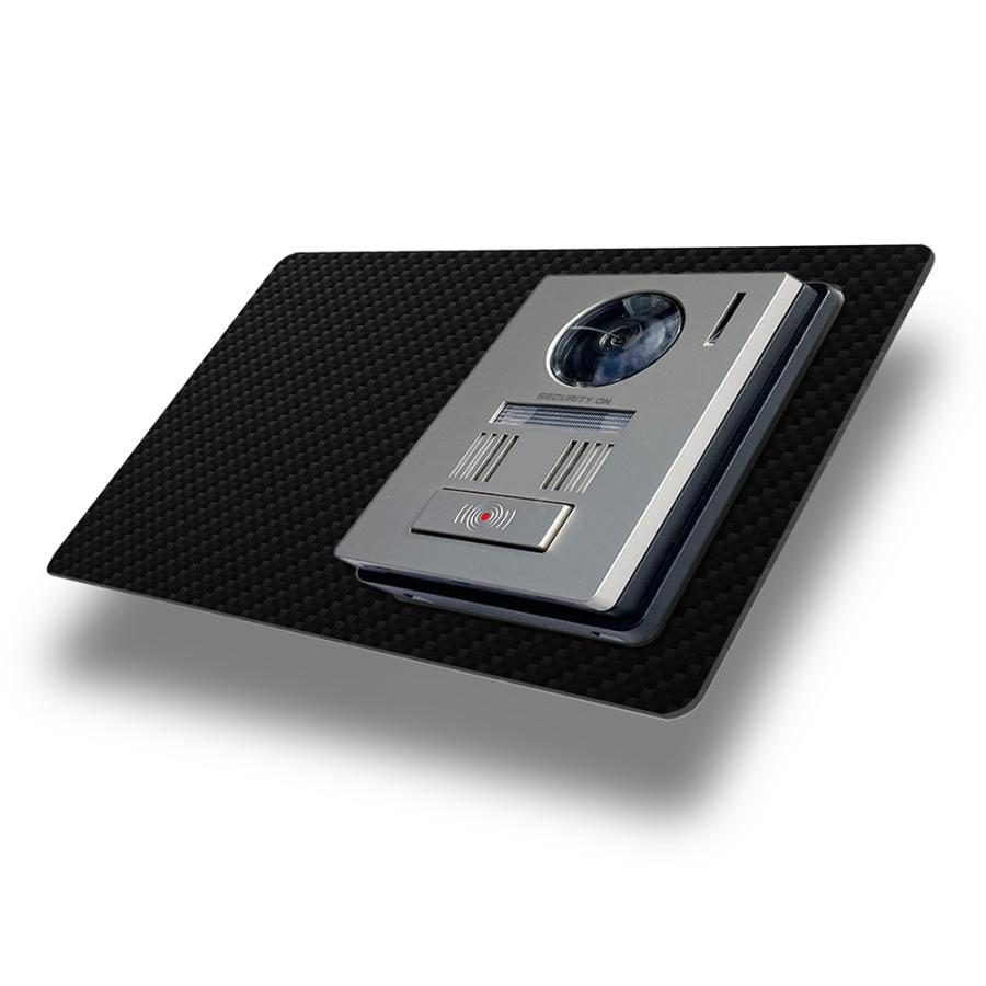 【MESEBOスマート】インターホン用アクセサリー 玄関周りをおしゃれに変える「着せ替え伝言ボード」アクリル素材 両面テープ付 日本製 (左右タイプ:カーボン調A) |  | 08