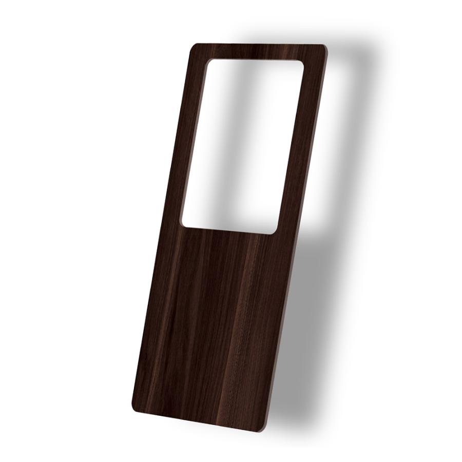 【MESEBOスマート】インターホン用アクセサリー 玄関周りをおしゃれに変える「着せ替え伝言ボード」アクリル素材 両面テープ付 日本製 (上下タイプ:ウッド調A) |  | 01