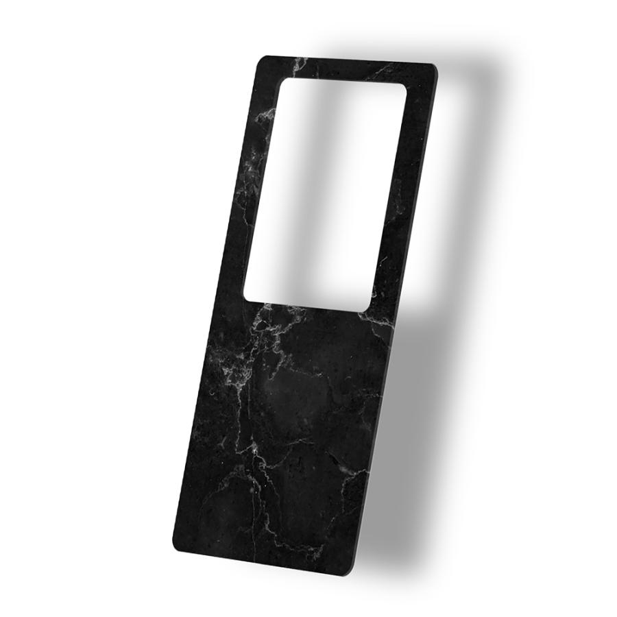 【MESEBOスマート】インターホン用アクセサリー 玄関周りをおしゃれに変える「着せ替え伝言ボード」アクリル素材 両面テープ付 日本製 (上下タイプ:大理石調A) |  | 01