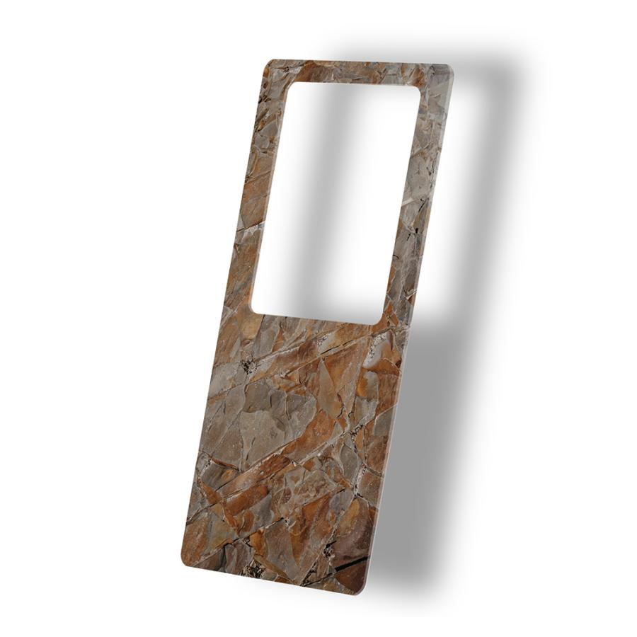 【MESEBOスマート】インターホン用アクセサリー 玄関周りをおしゃれに変える「着せ替え伝言ボード」アクリル素材 両面テープ付 日本製 (上下タイプ:大理石調B) |  | 01