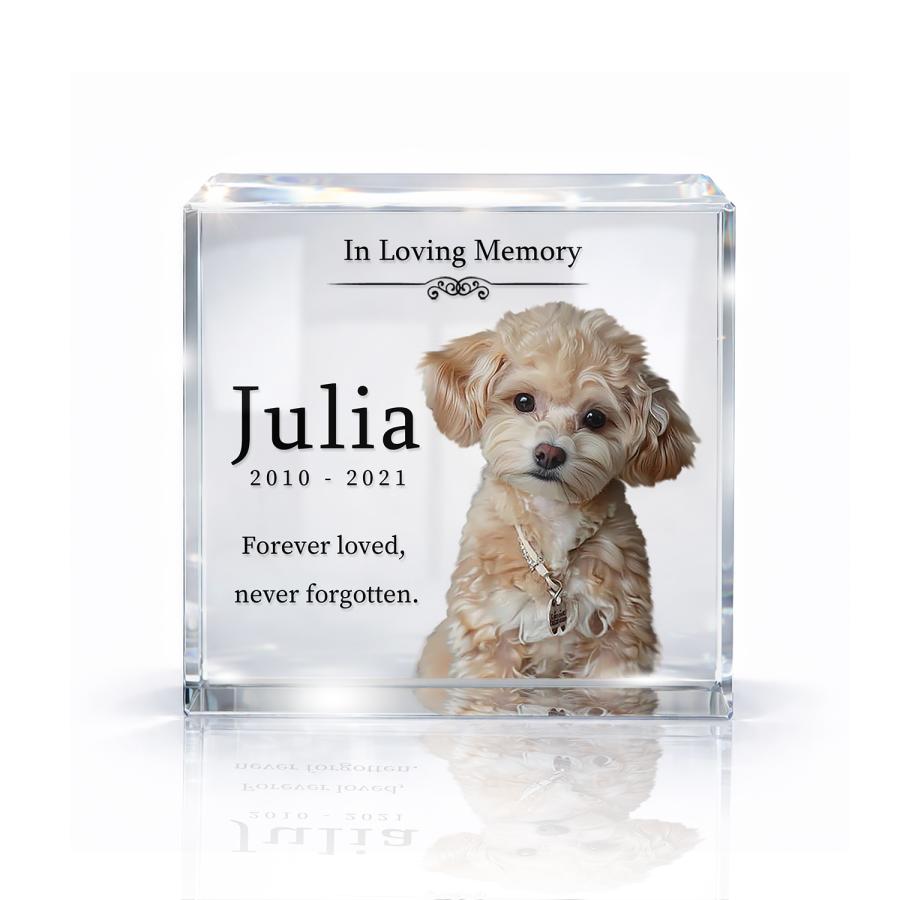 【メモリアルバース｜クリスタル位牌】ペット位牌 ペット仏具 犬 猫 ペットメモリアル 思い出 名入れ クリスタルガラス オーダーメイド  日本製 (ブラック) | 
