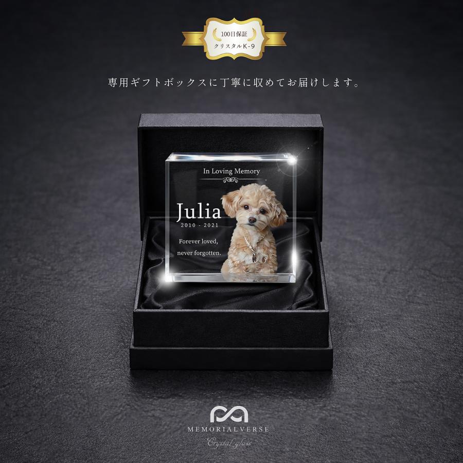 【メモリアルバース｜クリスタル位牌】ペット位牌 ペット仏具 犬 猫 ペットメモリアル 思い出 名入れ クリスタルガラス オーダーメイド  日本製 (ブラウン) |  | 06