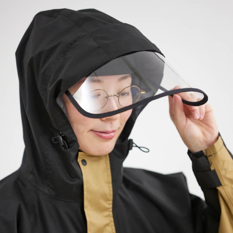 レインコート 自転車 リュック対応 レインポンチョ メンズ レディース 男女兼用 ジュニア アウトドア 通学 通勤 おしゃれ ロング カッパ AH-100 ハイポンチョDX | AME TO HARE | 15