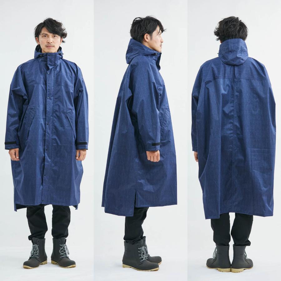 レインコート 自転車 リュック対応 レインポンチョ メンズ レディース 男女兼用 ジュニア アウトドア 通学 通勤 おしゃれ ロング カッパ AH-100 ハイポンチョDX | AME TO HARE | 21