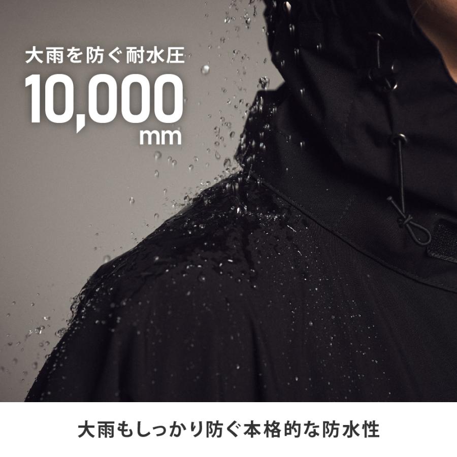 レインポンチョ 自転車 ヘルメット対応 レディース メンズ アウトドア 通学 通勤 フード付き 防水 おしゃれ ロング AH-101 サイクルモードレインポンチョEX | AME TO HARE | 03