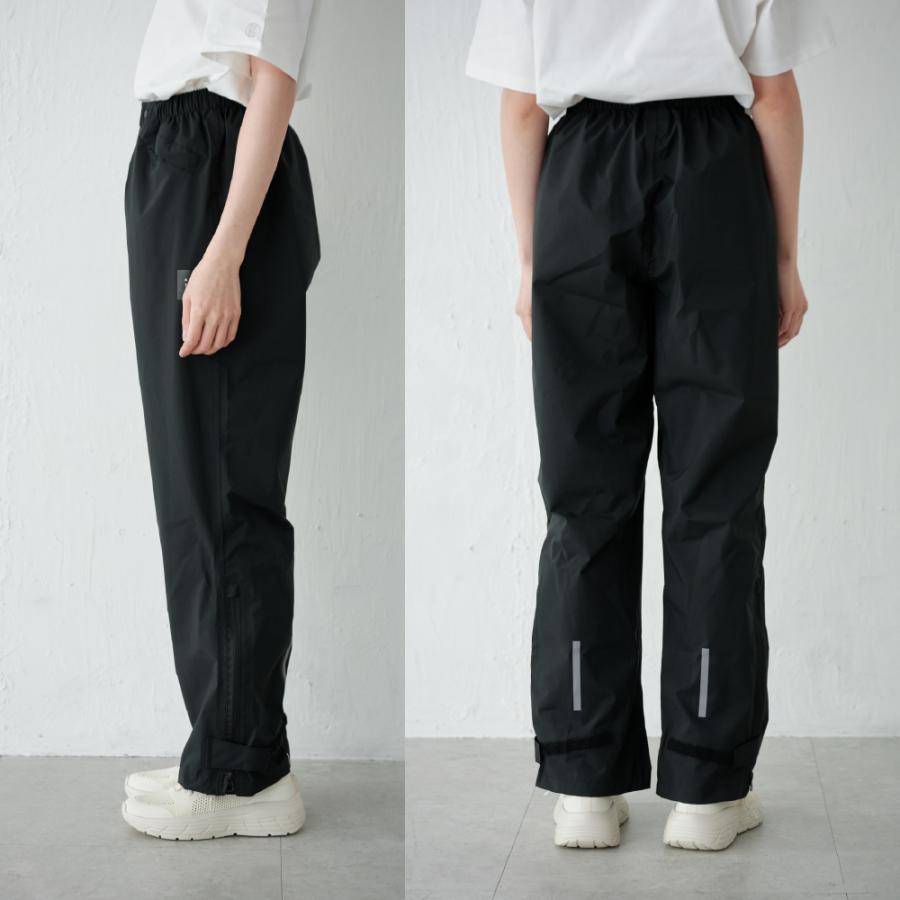 レインパンツ メンズ レディース 軽量 ストレッチ 前開き 裾ファスナー 防水 透湿 自転車 雨具 レインコート ズボン AH-201 4WAYストレッチレインパンツ | AME TO HARE | 14