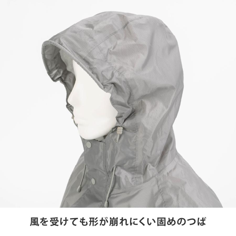 レインコート  レインポンチョ メンズ レディース 男女兼用 ジュニア アウトドア 通学 通勤 おしゃれ  カッパ AH-304 ライトレインコート | AME TO HARE | 08