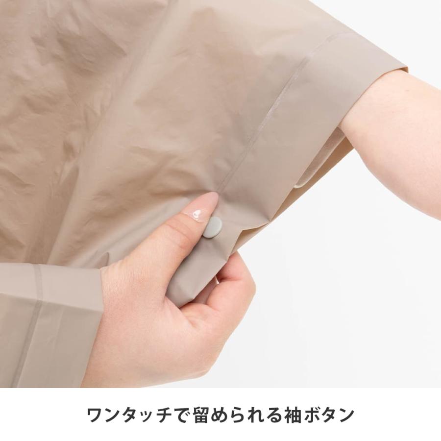 レインポンチョ レディース フード付き 防水 イベント フェス レジャー 軽い 軽量 おしゃれ ロング丈 カッパ 雨具 リュック AH-305 EVAレインポンチョ | AME TO HARE | 09