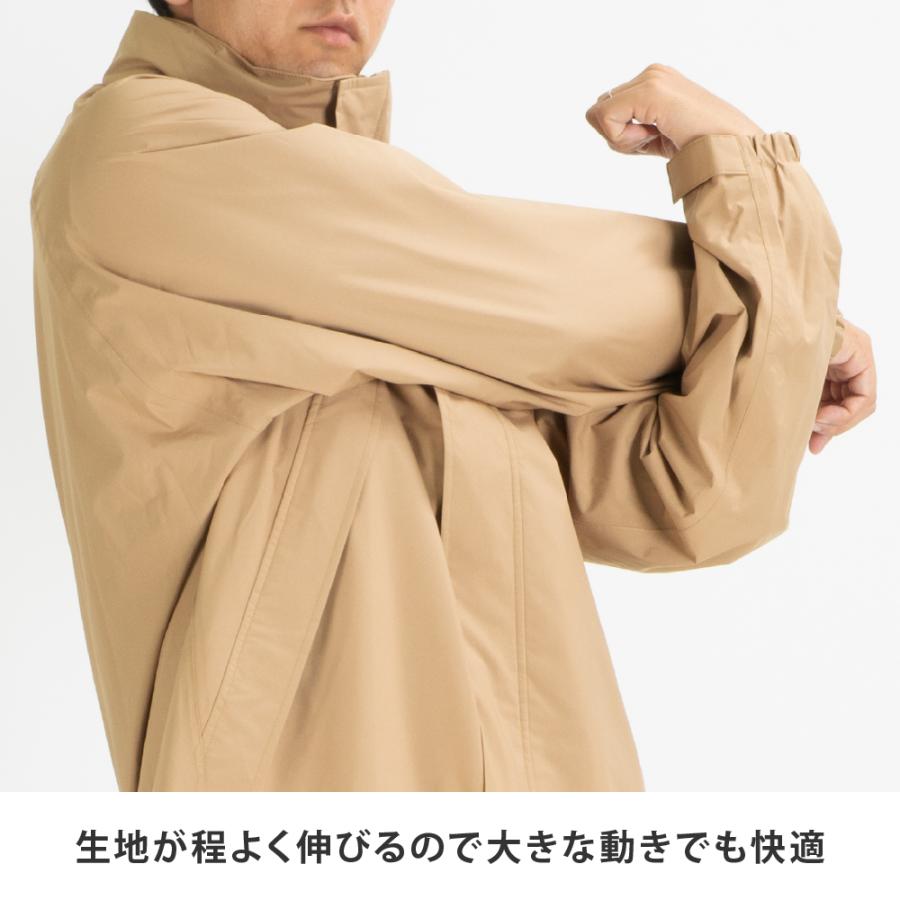 レインスーツ リュック対応 メンズ レディース 通勤 防水 透湿 高機能 裏メッシュ 回転式フード 自転車 雨具 AH-400 スマートパッカーレインスーツ | AME TO HARE | 13