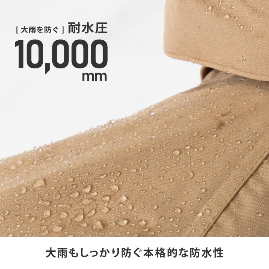 レインスーツ リュック対応 メンズ レディース 通勤 防水 透湿 高機能 裏メッシュ 回転式フード 自転車 雨具 AH-400 スマートパッカーレインスーツ | AME TO HARE | 09