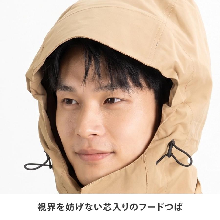 レインスーツ リュック対応 メンズ レディース 通勤 防水 透湿 高機能 裏メッシュ 回転式フード 自転車 雨具 AH-400 スマートパッカーレインスーツ | AME TO HARE | 12