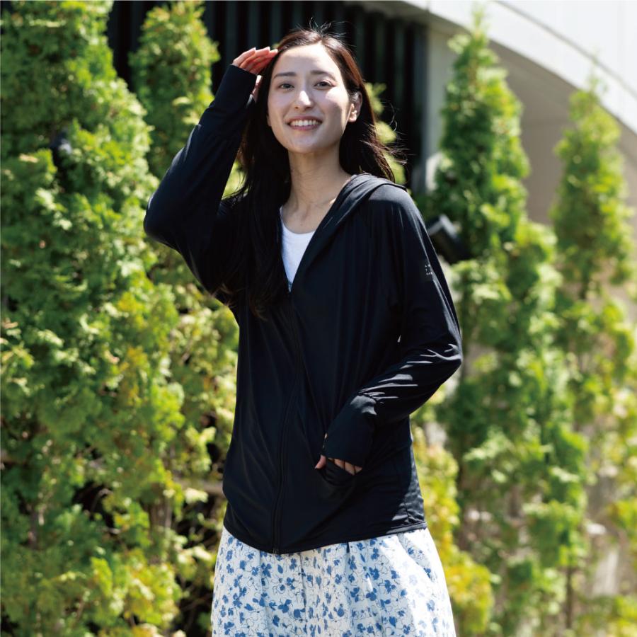 UVカット パーカー レディース 接触冷感 速乾 涼しい サムホール 日焼け防止 紫外線対策 UVアウター 夏 おしゃれ かわいい UVパーカー AH-502 | AME TO HARE | 14