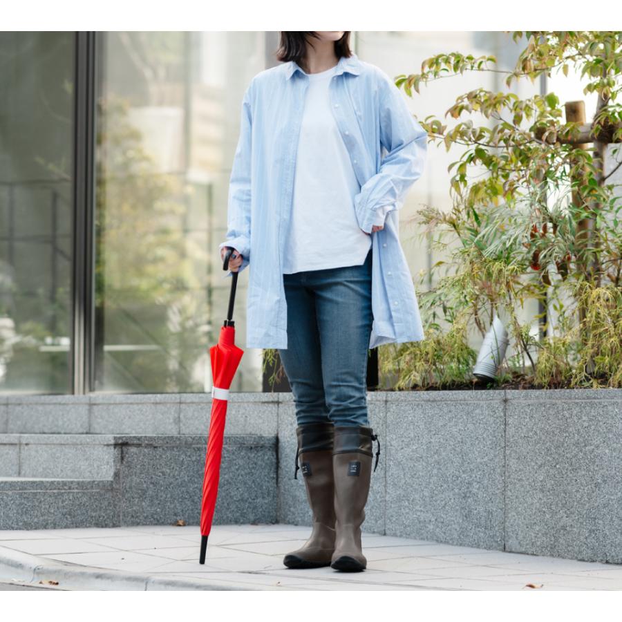 長靴 レインブーツ ロング レディース メンズ 折りたたみ 収納袋付き 柔らか おしゃれ 22.5-28cm AH-600 ロールアップレインブーツ | カジメイク | 17