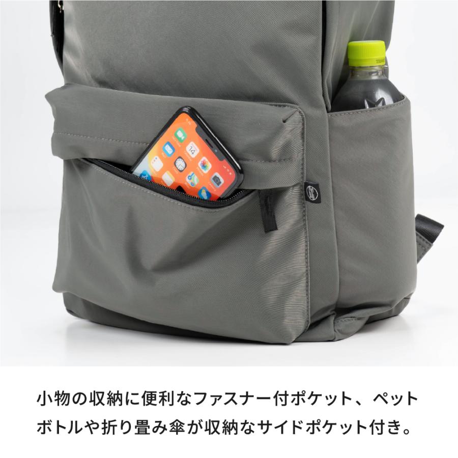 リュック レディース 通勤 パソコン a4 a4対応 きれいめ 軽量 軽い メンズ  ナイロン 軽い pc pc収納 仕切り 通学 おしゃれ 黒 AH-700 スムースデイパック | AME TO HARE | 13