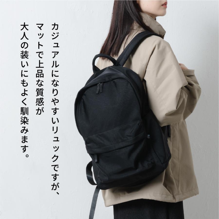 リュック レディース 通勤 パソコン a4 a4対応 きれいめ 軽量 軽い メンズ  ナイロン 軽い pc pc収納 仕切り 通学 おしゃれ 黒 AH-700 スムースデイパック | AME TO HARE | 10