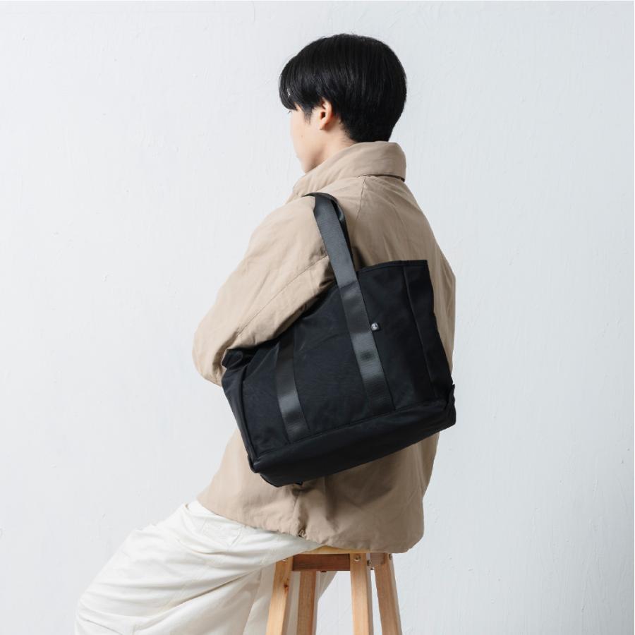 トートバッグ レディース 通勤 パソコン a4 a4対応 きれいめ 軽量 軽い メンズ  ナイロン 軽い pc pc収納 仕切り 通学 おしゃれ 黒 AH-701 スムーストート | AME TO HARE | 08