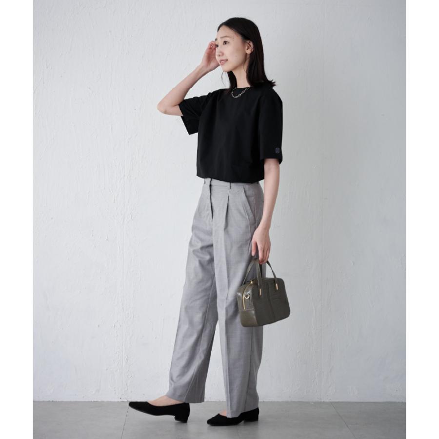 Tシャツ レディース 半袖 汗染み防止 防汚加工 UVカット UPF50+ UV対策 紫外線対策 シンプル ゆったり 体型カバー 形態安定 AH-1000 レディース半袖Tシャツ | AME TO HARE | 09