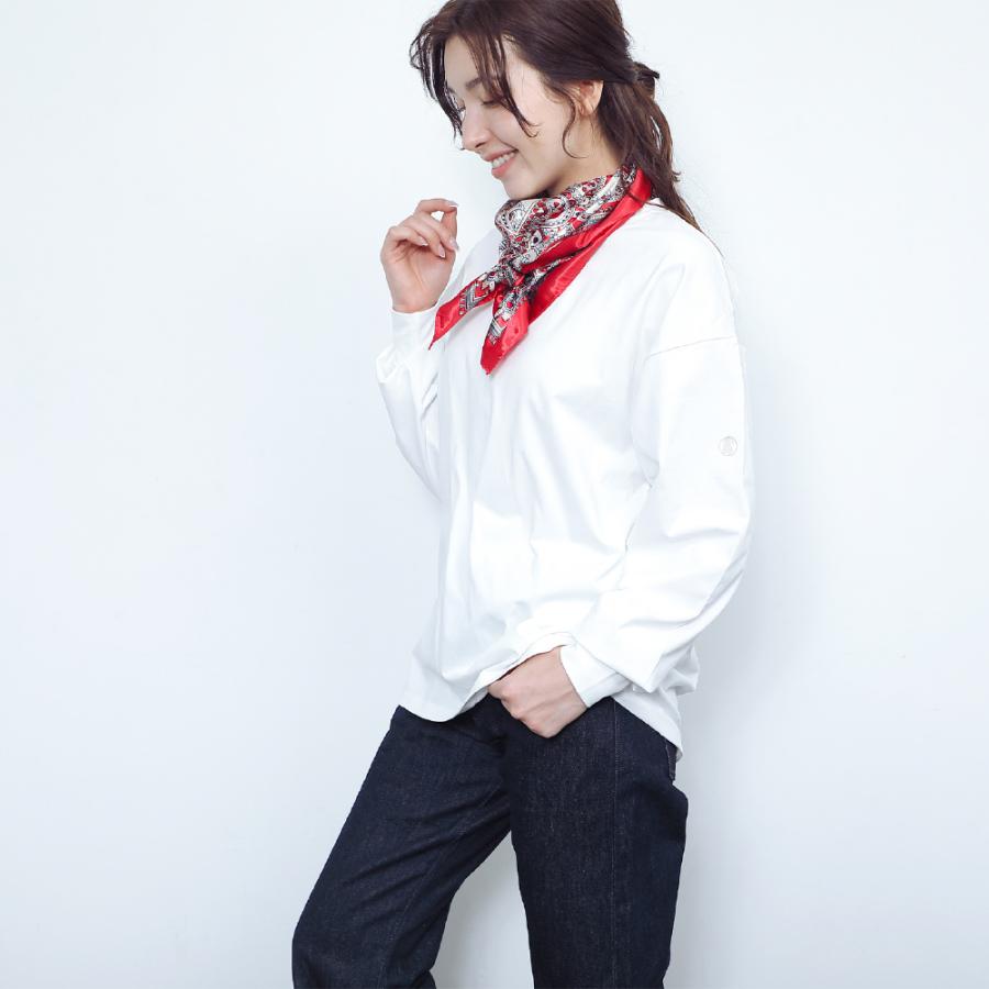 Tシャツ レディース 長袖 汗染み防止 防汚加工 UVカット UPF50+ UV対策 紫外線対策 シンプル ゆったり 体型カバー 形態安定 AH-1001 レディース長袖Tシャツ | AME TO HARE | 12