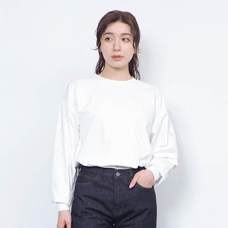 Tシャツ レディース 長袖 汗染み防止 防汚加工 UVカット UPF50+ UV対策 紫外線対策 シンプル ゆったり 体型カバー 形態安定 AH-1001 レディース長袖Tシャツ | AME TO HARE | 13