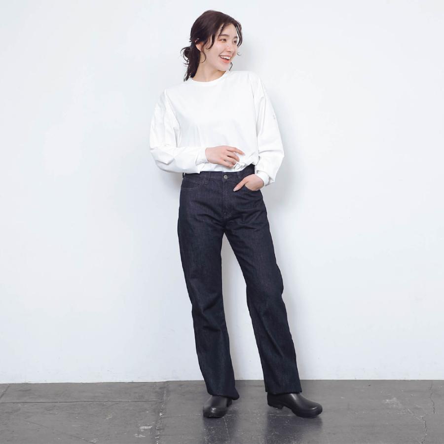 Tシャツ レディース 長袖 汗染み防止 防汚加工 UVカット UPF50+ UV対策 紫外線対策 シンプル ゆったり 体型カバー 形態安定 AH-1001 レディース長袖Tシャツ | AME TO HARE | 16