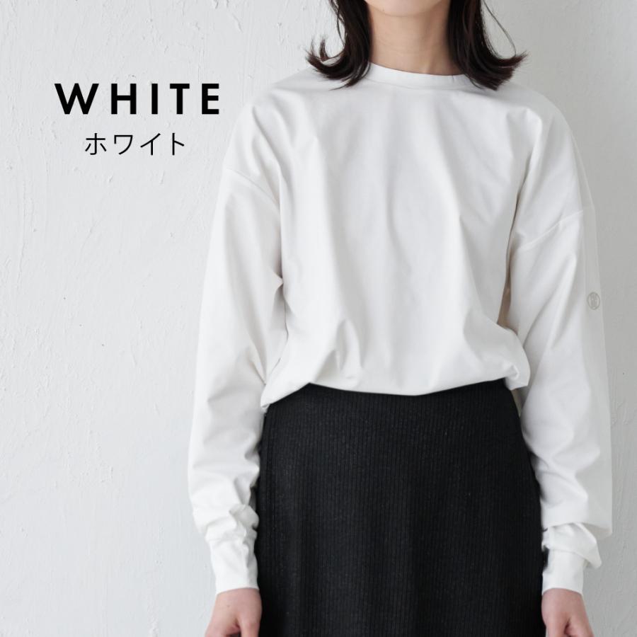 Tシャツ レディース 長袖 汗染み防止 防汚加工 UVカット UPF50+ UV対策 紫外線対策 シンプル ゆったり 体型カバー 形態安定 AH-1001 レディース長袖Tシャツ | AME TO HARE | 06