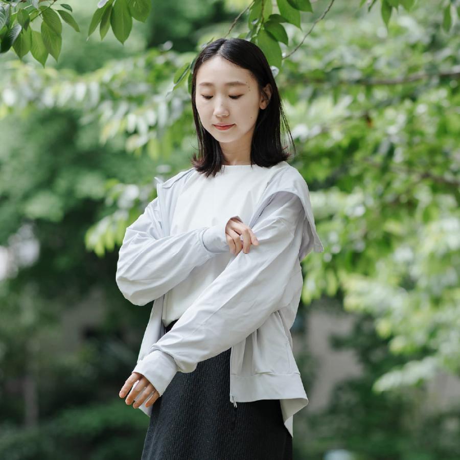 UVカット パーカー レディース 長袖 UPF50+ UV UV対策 紫外線対策 花粉防止 シンプル かわいい ゆったり 指穴 顔まで AH-1003 レディースUVパーカー | AME TO HARE | 12