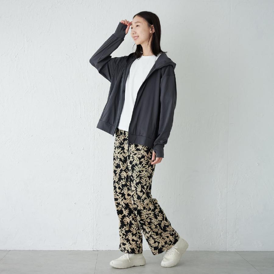 UVカット パーカー レディース 長袖 UPF50+ UV UV対策 紫外線対策 花粉防止 シンプル かわいい ゆったり 指穴 顔まで AH-1003 レディースUVパーカー | AME TO HARE | 16