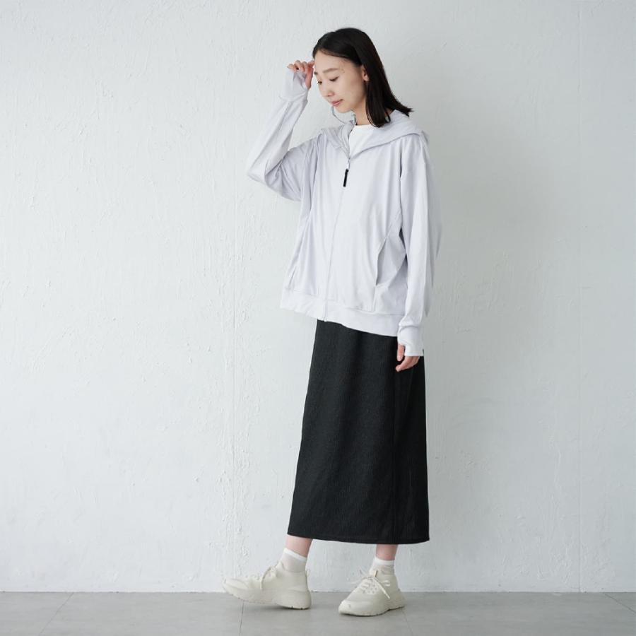 UVカット パーカー レディース 長袖 UPF50+ UV UV対策 紫外線対策 花粉防止 シンプル かわいい ゆったり 指穴 顔まで AH-1003 レディースUVパーカー | AME TO HARE | 17